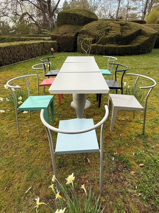 Image 1 of Kartell 8 Dr Glob Stühle & 3 Tische Design Philippe Starck