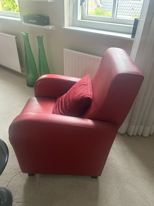 Sonate Armchair Red Leather – fauteuils (photo 2 of 5)