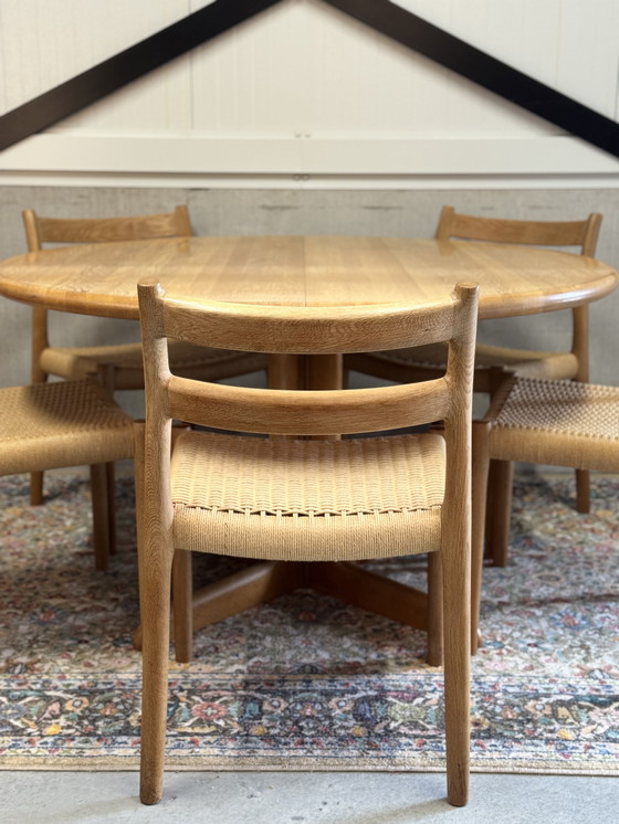 Image 1 of Ensemble de salle à manger Niels Otto Møller - modèle 84 chaises 4+1