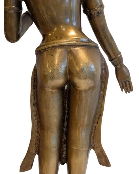 Tara debout monumentale népalaise en bronze doré au feu – XVIIIe/début XIXe siècle - 089 – Sculptures, Gold (photo 15 of 17)