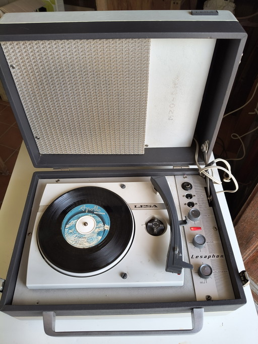 Vintage Plattenspieler Lesa Lesaphon Mod. Lf280 •