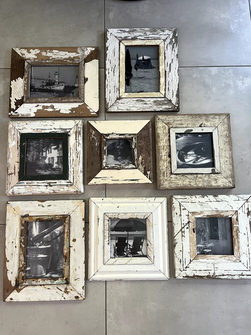 Luna Designs: 25 scrap wood picture frames. Div. colors and sizes
