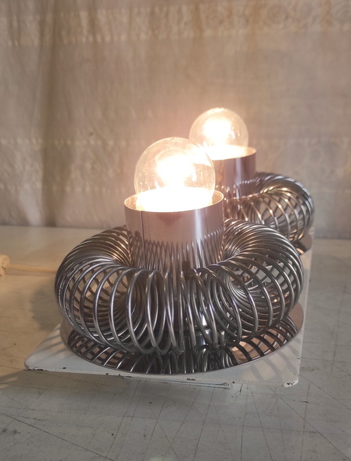 Applique doppia dal design anni '70 di Philippe Rogier