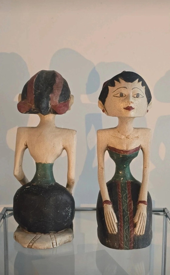 Image 1 of Juego Loro Blonyo – Madera maciza – ¡41 cm y 4 kilos!