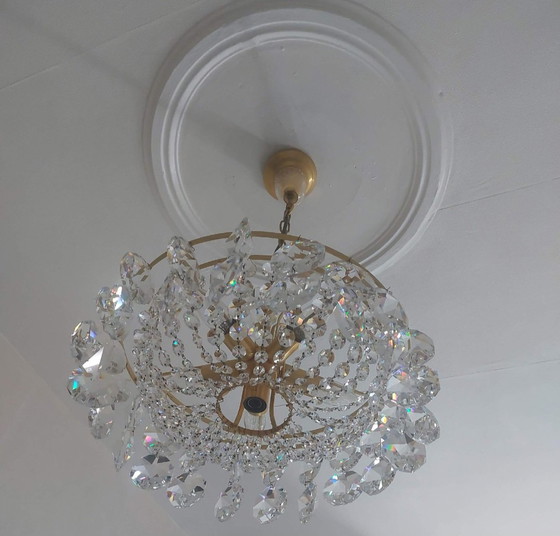Palwa Chandelier 10 kg Lead Crystal Restored and Polished – Glass (photo 5 of 14)