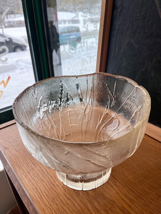 Image 1 of Kaija glass bowl designed by Aarikka for Humppila, Finland, 1960s