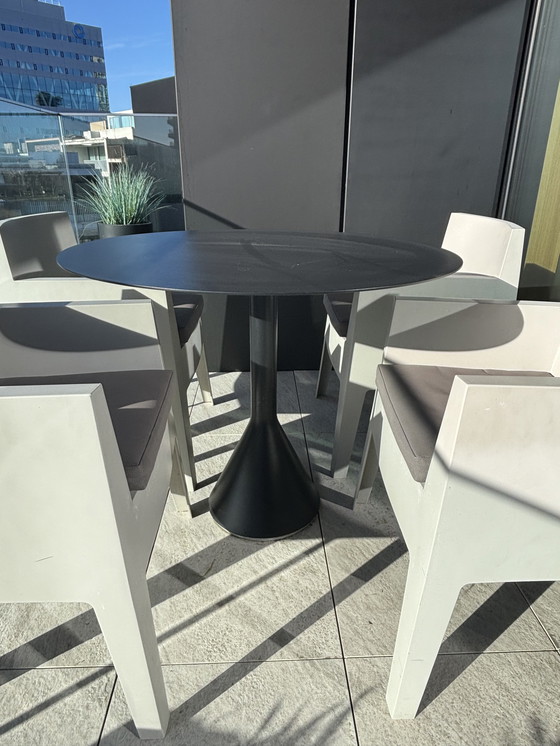 Image 1 of Designer balcony set - Philippe Starck "Toy Chair" (Driade) - 4 chairs + table