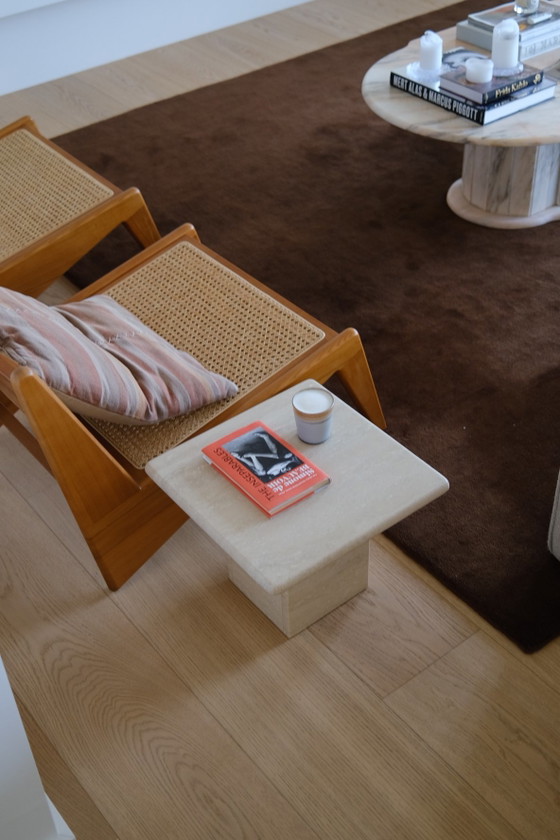 Set of 3 travertine nesting tables | Vintage | Italy 1980s – Coffee tables, Marble (photo 9 of 12)