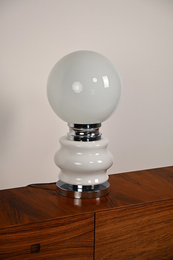 Image 1 of Lampe de table en verre italien