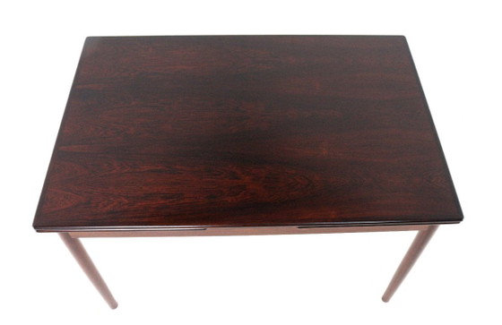 Image 1 of Palissander verlengbare rechthoekige eetkamertafel vintage 