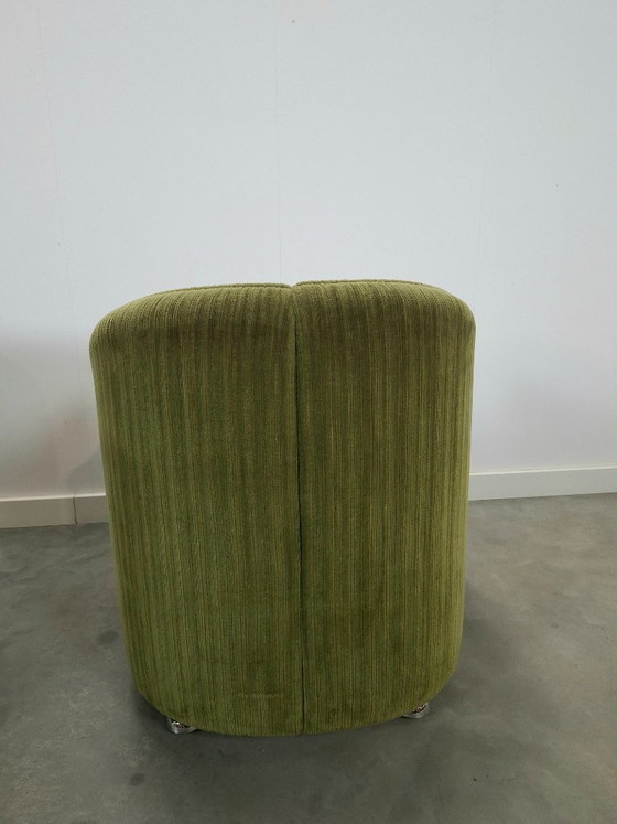 Image 1 of Set groene cocktail stoelen met chromen wielen