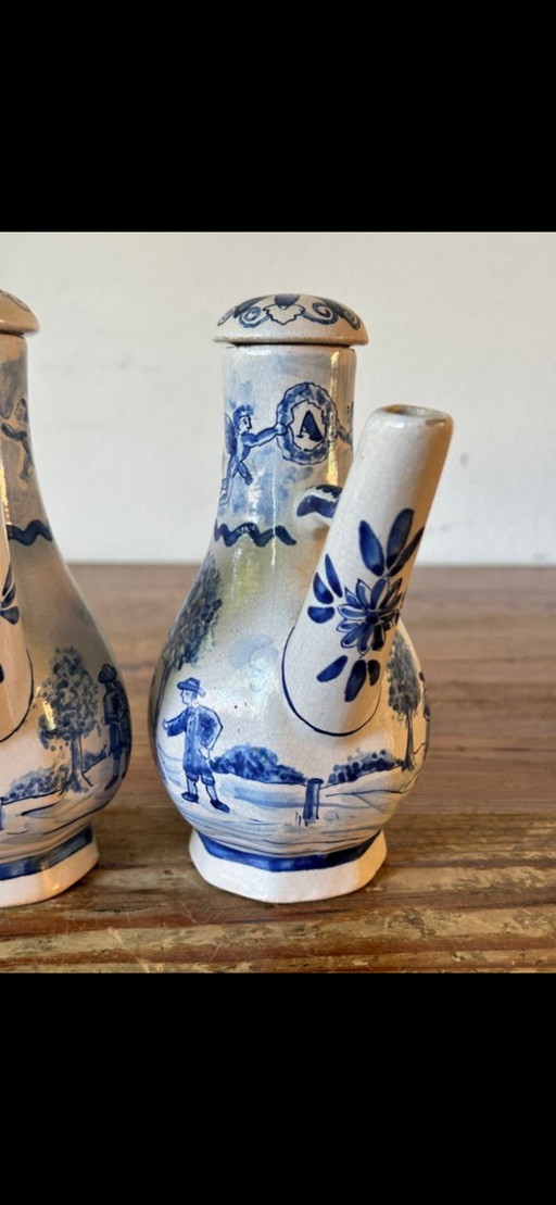 Servizio da olio/aceto in porcellana Claauw, Delft, 1800-1840