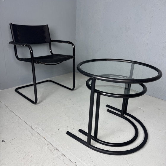 Image 1 of Set van 2 buisframe bijzettafels - postmoderne