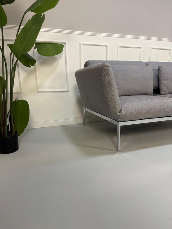 Image 1 of Brühl Roro Designer Stoff Grau Sofa Schlafsofa Liege Daybed