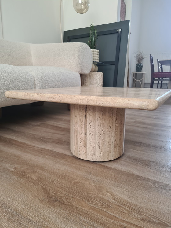 Image 1 of Vintage Traventin Coffee Table