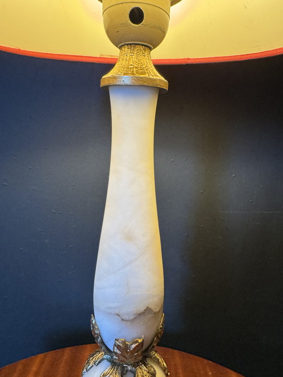 Image 1 of albasten kolomlamp uit de jaren 60