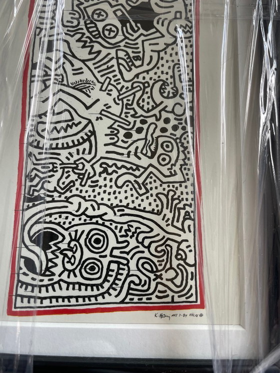 Image 1 of Keith Haring (1958-1990), Courtnesy George Mulder, Nueva York, conjunto de 4 postales litografías offset, impresas en 