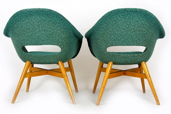 Armchairs by Miroslav Navratil for Tatra Nábytok, 1960s, Set of 2 – Textile, Wood (photo 13 of 22)