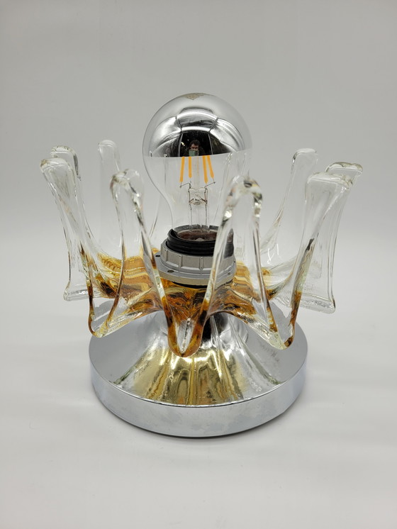 Image 1 of Handgefertigte Wand- oder Deckenleuchte aus Muranoglas von Effetre Murano, Italien, 1960er