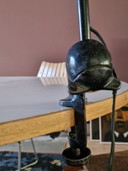 French industrial vintage studio/workshop table lamp with clamp Lampe Gras
