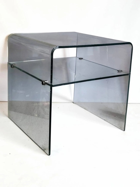 Nachttisch / Beistelltisch aus Plexiglas (Lucite) 1970er Jahre – Nachttische, Metal, Italian Design (photo 3 of 9)