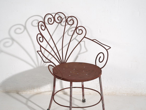 Sedia da giardino vintage in ferro (c.1950), Sedie da pranzo, Grigio, Industrieel (foto 36 di 40)