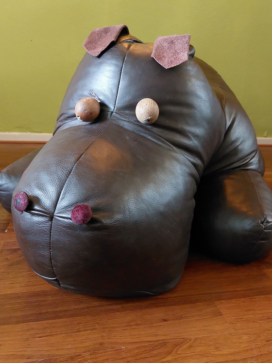 Image 1 of ORIGINAL SEVENTIES HIPPOTOTAMUS FOOTSTOOL