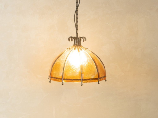 Brutalistische plafondlamp, jaren 70