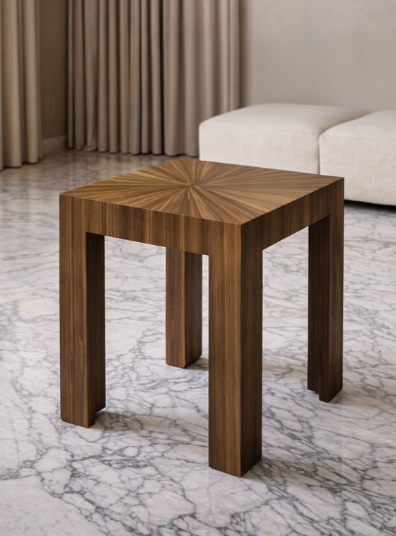 Image 1 of Tavolino da caffè in legno intarsiato Benoît Cazes 2023 - riedizione Art Déco di Jean-Michel Frank