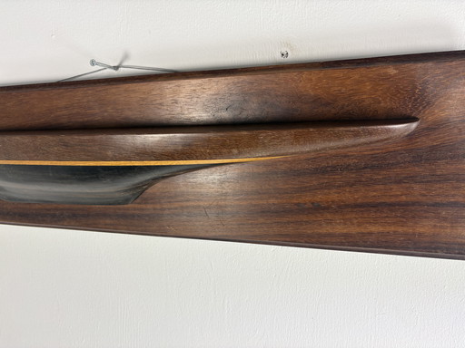 Vintage Wanddekoration aus Massivholz: Halbes Boot im Vintage-Stil