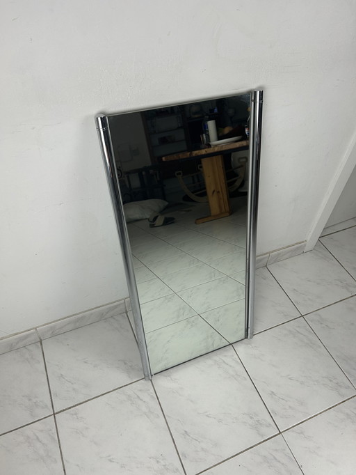 Miroir oblong vintage chromé