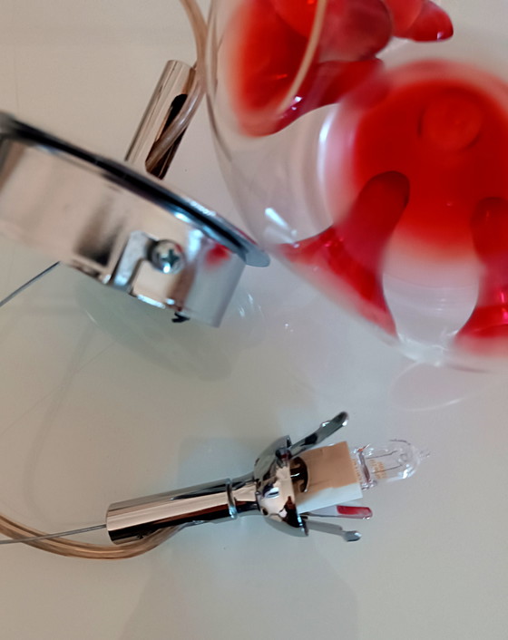 Image 1 of Lámpara colgante estilo era espacial, cristal de Murano original, altura ajustable.