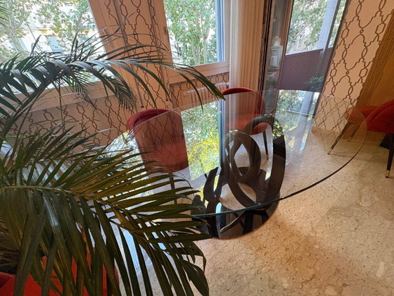 Porada Infinity - Tavolo Ovale in Cristallo 180 Cm – Tavoli da pranzo, Wood, Crystal (photo 5 of 5)