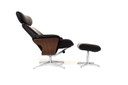 Almost as New! Hjellegjerde / Fjörds Scandinavian Functional Lounge Chair / Relax Sessel with Leather, Chrome and Oak