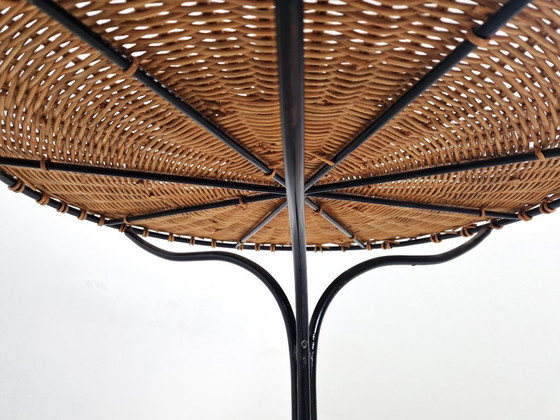 Image 1 of Rotan en IJzer Tafeltje, 1970s