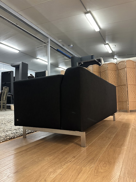 Image 1 of Rolf Benz Linea 3-Seater Sofa Black Fabric - Timeless Design