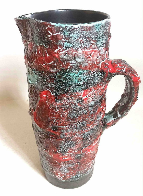 Image 1 of Vallauris Fettlava-Krug, Höhe 28,6 cm