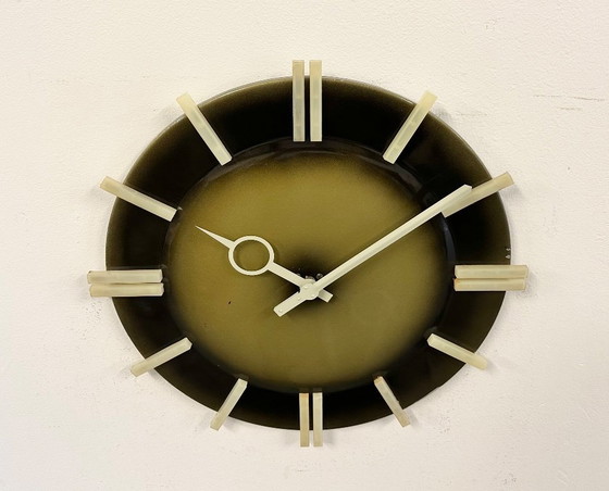 Image 1 of Industrial Office Wall Clock from Pragotron, 1970s