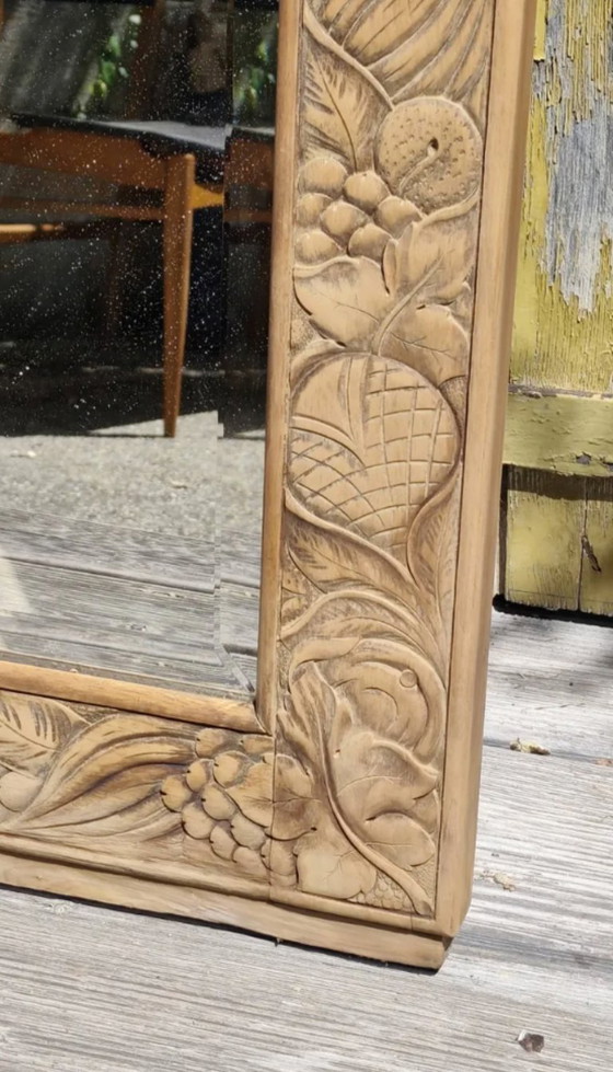 Image 1 of Very large beveled Art Deco mirror