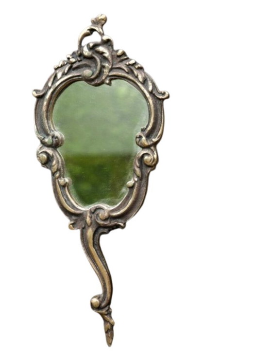 Image 1 of Antieke handspiegel van brons, 1930