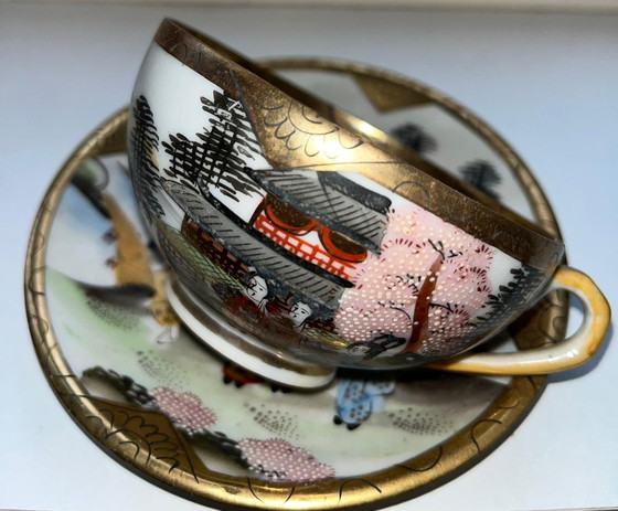 Image 1 of Servizio da tè giapponese vintage Geisha in the Garden