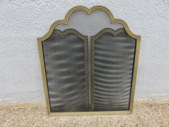 Pantalla para chimenea, protector contra chispas "Made in Italy" en latón, 3 paneles plegables, 1970 (photo 5 of 13)