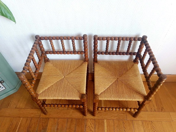 Image 1 of 2x Bobin chairs, also known as "fireside" chairs, Holland