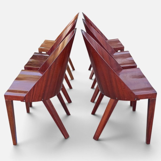 6x Philippe Starck Royal 44 Chair Chair Aleph Driade 1985 – Dining chairs, Wood (photo 9 of 19)