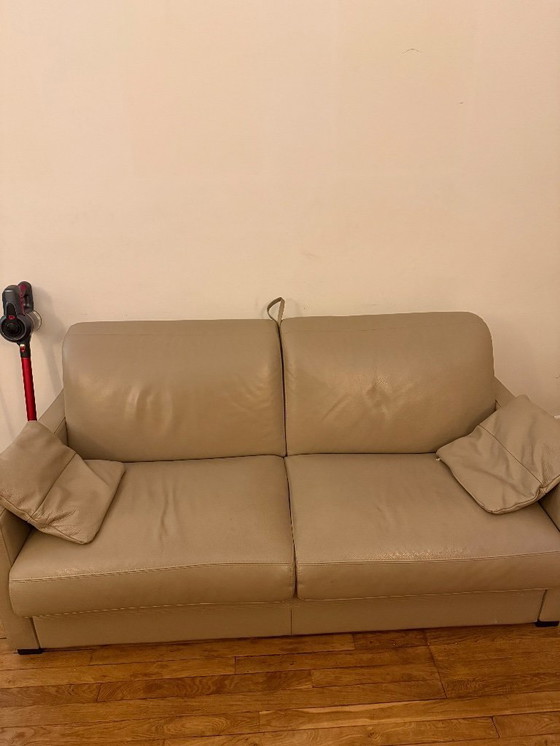 Image 1 of Canapé convertible en cuir