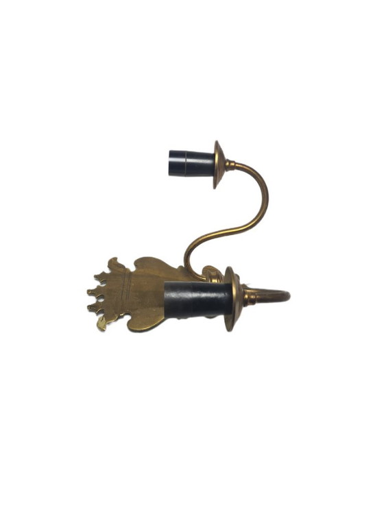 Two-Armed Wall Lamp, Sweden, 1970s – Wall lights, Brass (photo 4 of 10)