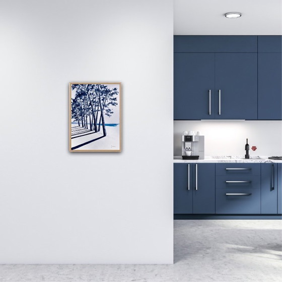 Image 1 of Oost-Indische inkt op natuurlijk papier 300g Onderwerp: Cap Coz Formaat 40x30 cm.