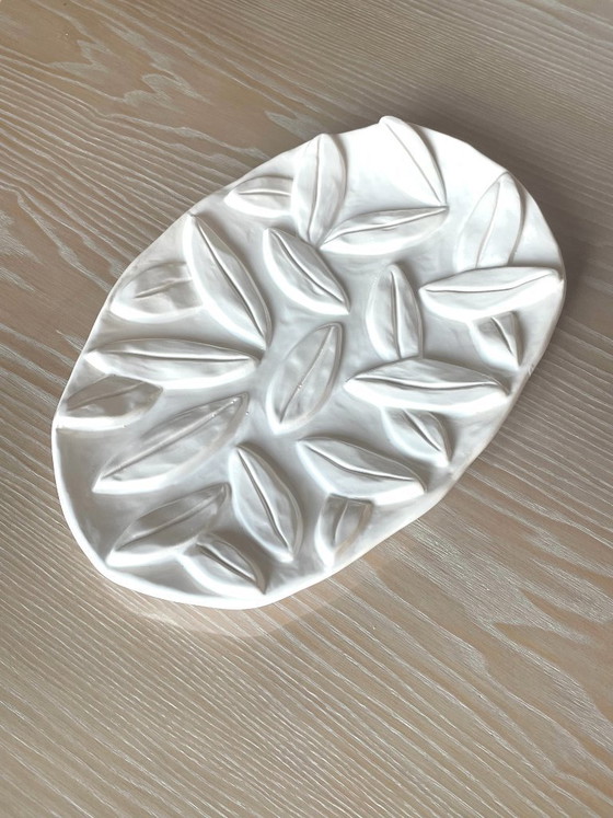 Image 1 of White enamel serving dish by Bela Silva