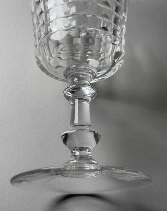 Image 1 of Val Saint Lambert “Service Esneux” set van 6 handgeslepen kristallen glazen - Art Deco