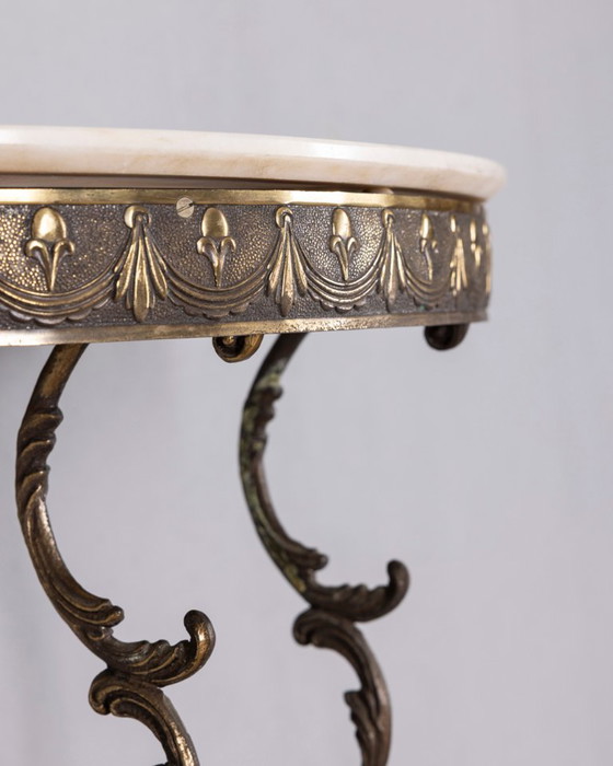 Console italienne vintage des années 1950 en laiton et marbre – Brass (photo 7 of 11)